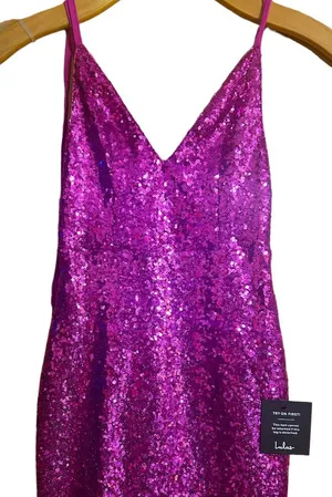 Lulus pink sequins cocktail dance dress size XS NWT thumbnail 1