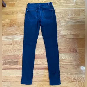 7 For All Mankind Dark Blue high waist Skinny Jeans thumbnail 3