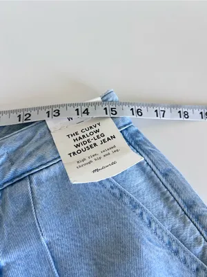 NWT Madewell Women's The Curvy Harlow Wide‎ Leg Trouser Jean High Rise Noll Wash thumbnail 5