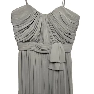 Watters & Watters‎ Style 5514 Shirred Chiffon Floor Length Dress Size 10 Wedding thumbnail 4