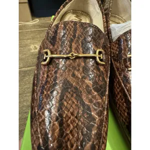 Sam‎ Edelman Loraine Brown Leather Snake-Print Loafer Slip-On Women's Size 6 thumbnail 3