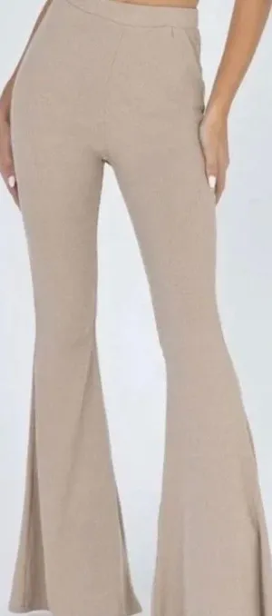 Princess Polly Rib Trousers Motel Obeli Cream thumbnail 1