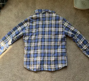 Plaid Flannel Jacket Blue Size L thumbnail 2