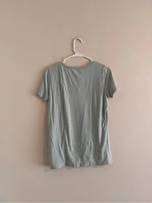 Eddie Bauer Light Sage Green Short Sleeve Scoop Neck Tee thumbnail 3