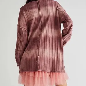 We The Free Free People Sunset Tee in‎ Chocolate Merlot Size XS Lagen Look Boho thumbnail 3