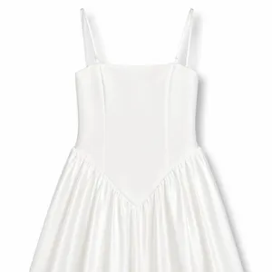 Lulus Luxe Bridal NWOT Bria White Satin Basque Waist Maxi Wedding Dress Medium thumbnail 6