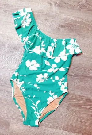 •J.Crew• Floral Shoulder One Piece Swimsuit thumbnail 1