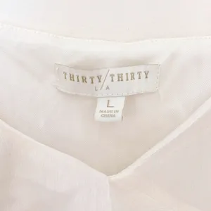 Thirty Thirty‎ Cream Ruffle Cami Top Adjustable Straps Size Large EUC thumbnail 2
