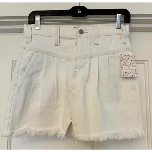 NWT We the Free Raw Hem Denim Jean Skirt Size 24 (free people bohemian boho) thumbnail 1