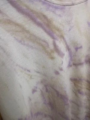 Madewell Tie Dye Long Sleeve Shirt | Purple, Tan, Cream | Casual Top | Size L thumbnail 4
