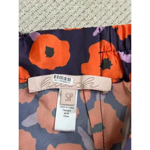 Anthropologie HUTCH Poppy Floral Wide-Leg Crop Pants Orange/Purple Size S thumbnail 12