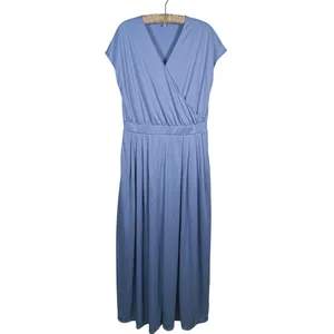 Halara Waffle Knit Wide Leg Jumpsuit Size XL Blue Minimal Casual Vacation Resort thumbnail 2