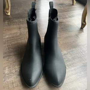 Jeffrey Campbell Matte Black Chlesea Rain Boots thumbnail 2