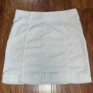 FREE PEOPLE Modern Femme Dotted Stripe Stretch Mini Skirt White Size 2 thumbnail 6