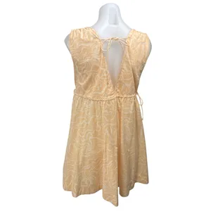 Abercrombie & Fitch Yellow Wave Print Sleeveless V Neck A Line Mini Dress Size S thumbnail 2