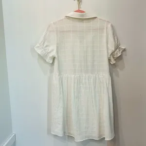 Very J white collard button up dress size small thumbnail 3
