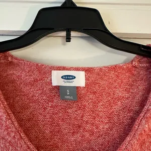 Old Navy Red Marled Sweater Classic V-Neck thumbnail 3