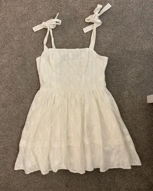 Altar'd State (no longer sold) white mini eyelet dress thumbnail 1