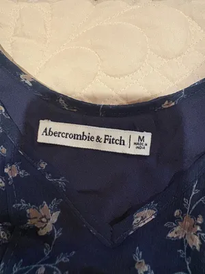 Abercrombie & Fitch floral drop-waist mini dress blue floral women’s M vintage thumbnail 6