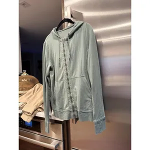 Lululemon‎ full-zip hoodie, likely the "Press Pause Jacket" green 10 thumbnail 3