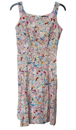 Harold's Dress 4 Sleeveless Shift Midi Paisley Summer Whimsy Pastels Twee Retro thumbnail 1