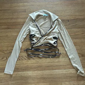 I am Gia flower cut out wrap around top thumbnail 1