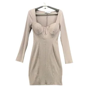 ASTR the Label Ribbed Dress Taupe Medium‎ thumbnail 2