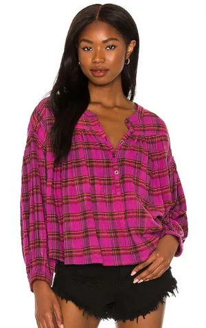 Free people we the free jessi Plaid Top small thumbnail 1