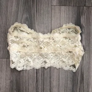 Nordstrom NWOT Lace Bandeau Bralette Top Small Ivory Cream thumbnail 2