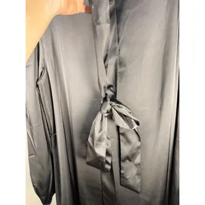 The Drop @shopdandy Black Silky Belted Blouson Sleeve Dress NWT L‎ thumbnail 8