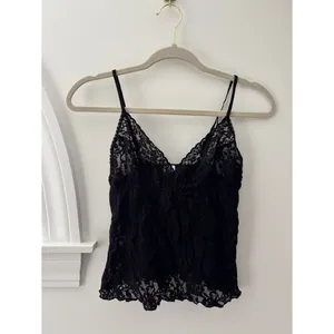 Hanky Panky Signature Lace V-Neck Cami Black Size Medium Stretch Vintage Y2K 90s thumbnail 6