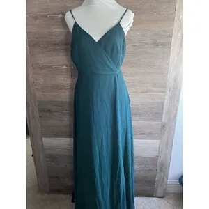 Birdy Grey Dress Formal Women Size Small Green Cindy Wrap Chiffon Prom Wedding thumbnail 4