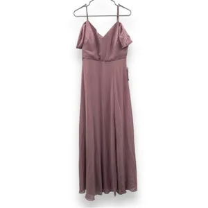 Birdy Grey Devin Convertible Chiffon Maxi Bridesmaid Dress‎ Dark Mauve Sz M NEW thumbnail 3
