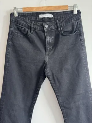Hidden Jeans Black Split Hem Flare Jeans Size 28 Raw Hem Stretch Denim thumbnail 5