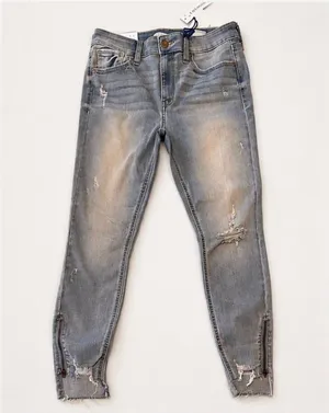 Jeans Eunina Light Washed Distressed Skinny High-Rise with Zippers on Ankles thumbnail 1