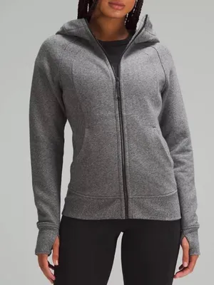 Lululemon full zip scuba jacket size 4 in heather grey thumbnail 1