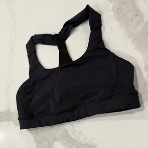 Lululemon Fast Lane Luxtreme Sports Bra Women's 6 Black Skinny Racerback Workout thumbnail 2
