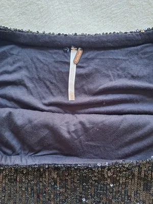 Free People FP One Extraordinarily Extravagant Black Sequin Mini Skirt M Flounce thumbnail 7