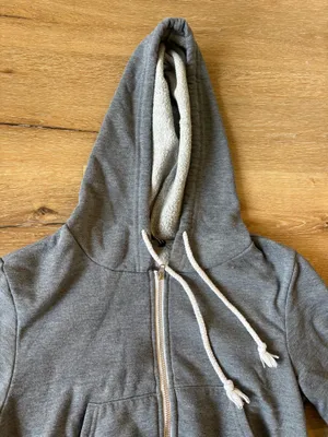 SheIn Grey Cropped Full Zip Hoodie thumbnail 3