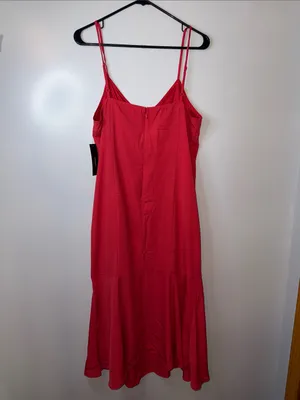 Lulu's Bright Red Midi Slip Dress with Spaghetti Straps thumbnail 9