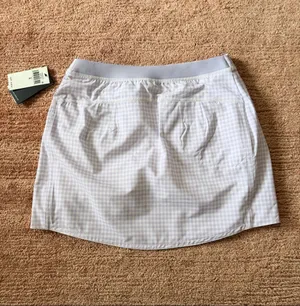 RLX Ralph Lauren Golf Gingham Skort S Purple White NWT thumbnail 9