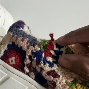 Free People Crochet Sneakers Boho Casual Festival Streetwear Festive Trendy Indi thumbnail 9
