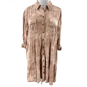Anthropologie Pilcro Tie-Dye Utility Mini Dress Sz‎ S thumbnail 3
