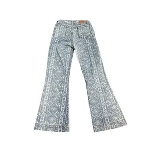 Rock & Roll Denim Aztec Print Flare Jeans SZ 28 Western Boho Southwestern Hippie thumbnail 2