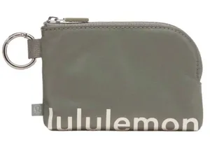Lululemon Clippable Card Pouch Grey Sage / Light Ivory thumbnail 1