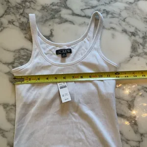 NWT J crew Vintage rib shelf-bra tank top white ribbed Sz XXS thumbnail 6