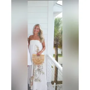 Significant Other Parisa Linen Floral Strapless Maxi Dress AU14/US10 thumbnail 2