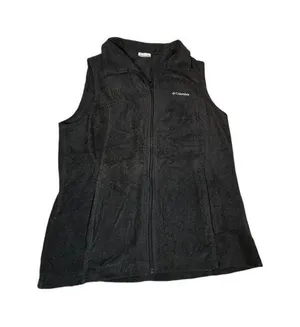 Columbia Womens Fleece Full-Zip Vest Size L Black Polyester thumbnail 1