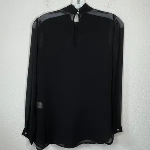 Zara Trafaluc Sheer Black‎ Blouse thumbnail 4