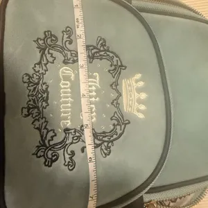 Juicy Couture Teal Velvet Mini Backpack – Y2K Black Label, Gold Hardware thumbnail 5